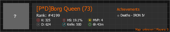 [P*D]Borg Queen (73) Stats Banner