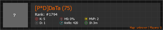 [P*D]DaTa (75) Stats Banner