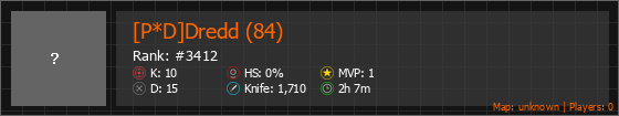 [P*D]Dredd (84) Stats Banner