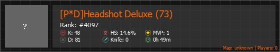 [P*D]Headshot Deluxe (73) Stats Banner