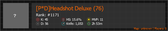 [P*D]Headshot Deluxe (76) Stats Banner