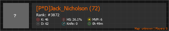 [P*D]Jack_Nicholson (72) Stats Banner