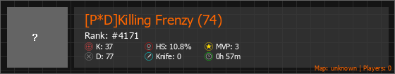 [P*D]Killing Frenzy (74) Stats Banner