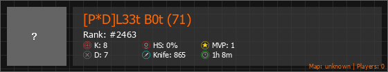 [P*D]L33t B0t (71) Stats Banner