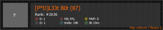 [P*D]L33t B0t (87) Stats Banner