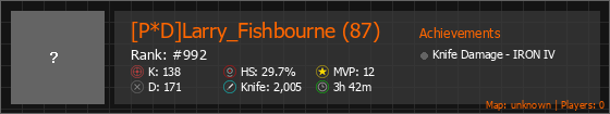 [P*D]Larry_Fishbourne (87) Stats Banner