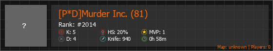 [P*D]Murder Inc. (81) Stats Banner