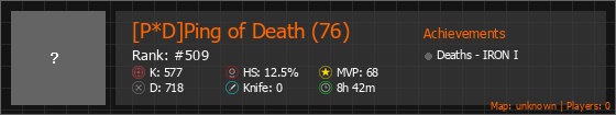 [P*D]Ping of Death (76) Stats Banner