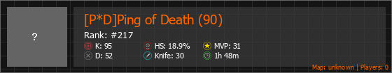 [P*D]Ping of Death (90) Stats Banner