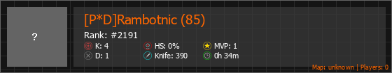 [P*D]Rambotnic (85) Stats Banner