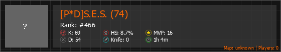 [P*D]S.E.S. (74) Stats Banner