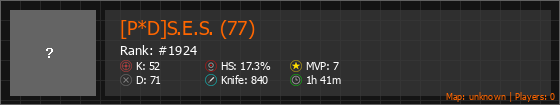 [P*D]S.E.S. (77) Stats Banner