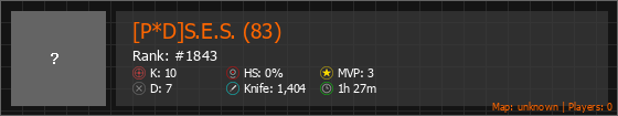 [P*D]S.E.S. (83) Stats Banner