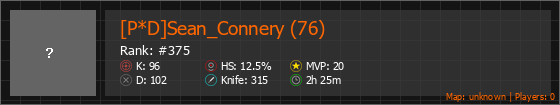 [P*D]Sean_Connery (76) Stats Banner