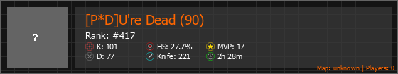 [P*D]U're Dead (90) Stats Banner