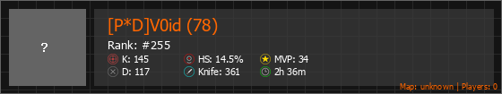 [P*D]V0id (78) Stats Banner