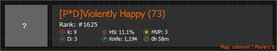[P*D]Violently Happy (73) Stats Banner
