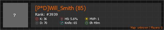 [P*D]Will_Smith (85) Stats Banner