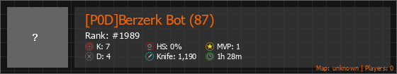 [P0D]Berzerk Bot (87) Stats Banner