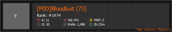 [P0D]Bloodlust (73) Stats Banner