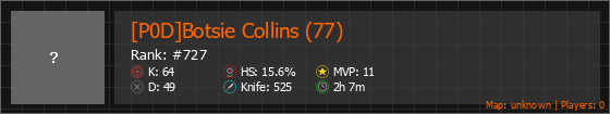 [P0D]Botsie Collins (77) Stats Banner