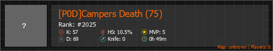 [P0D]Campers Death (75) Stats Banner