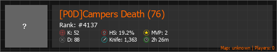 [P0D]Campers Death (76) Stats Banner