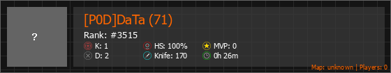 [P0D]DaTa (71) Stats Banner