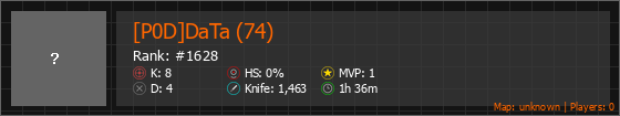 [P0D]DaTa (74) Stats Banner