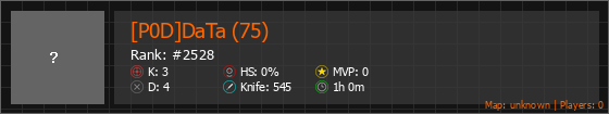 [P0D]DaTa (75) Stats Banner