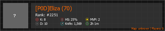 [P0D]Eliza (70) Stats Banner