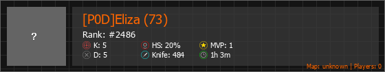 [P0D]Eliza (73) Stats Banner