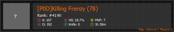 [P0D]Killing Frenzy (78) Stats Banner