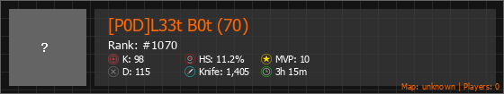 [P0D]L33t B0t (70) Stats Banner