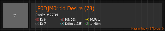 [P0D]M0rbid Desire (73) Stats Banner