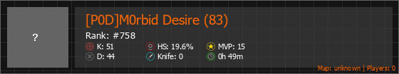 [P0D]M0rbid Desire (83) Stats Banner