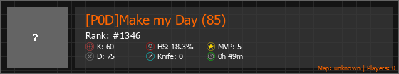 [P0D]Make my Day (85) Stats Banner