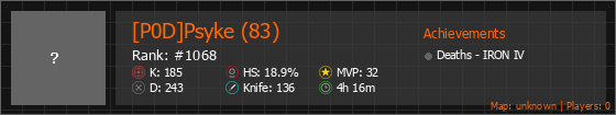 [P0D]Psyke (83) Stats Banner