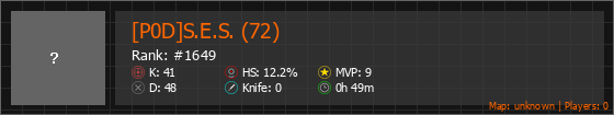 [P0D]S.E.S. (72) Stats Banner