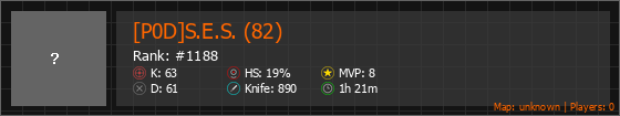 [P0D]S.E.S. (82) Stats Banner