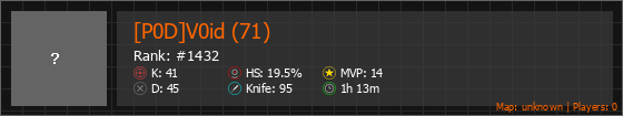 [P0D]V0id (71) Stats Banner