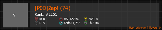 [P0D]Zap! (74) Stats Banner