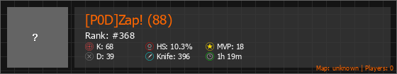 [P0D]Zap! (88) Stats Banner