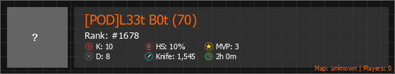 [POD]L33t B0t (70) Stats Banner