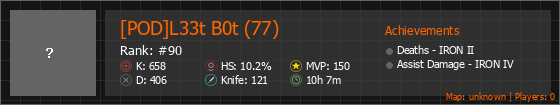 [POD]L33t B0t (77) Stats Banner