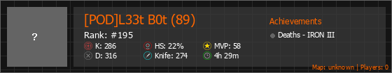 [POD]L33t B0t (89) Stats Banner