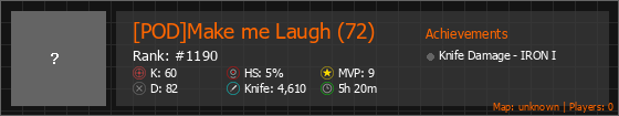 [POD]Make me Laugh (72) Stats Banner