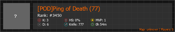 [POD]Ping of Death (77) Stats Banner