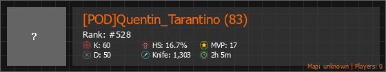 [POD]Quentin_Tarantino (83) Stats Banner