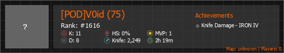 [POD]V0id (75) Stats Banner